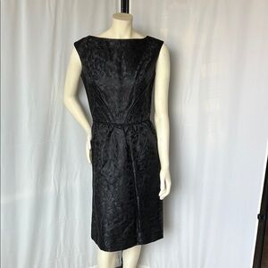 Custom Made Vintage Silk Brocade 1960s Cocktail Dress